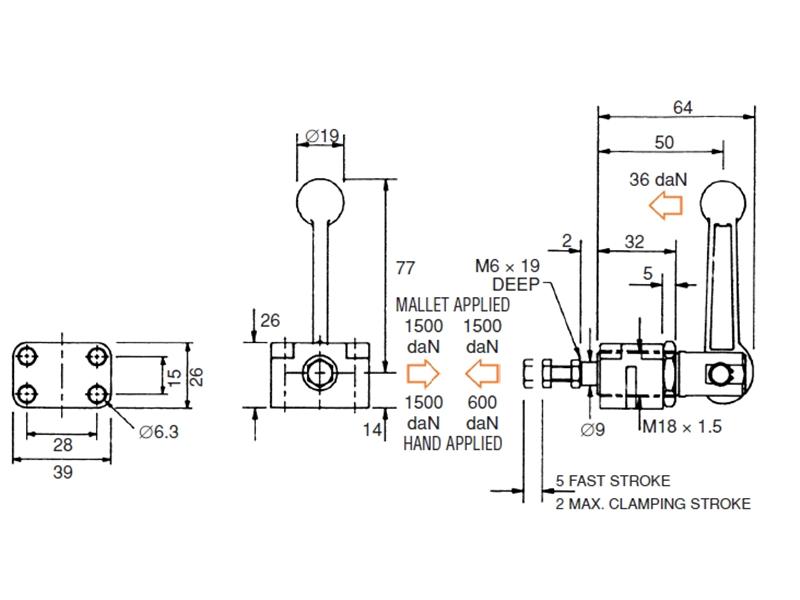CP1500 Cam Push Clamps Heavy Duty Cam Clamps Manual Toggle Clamps
